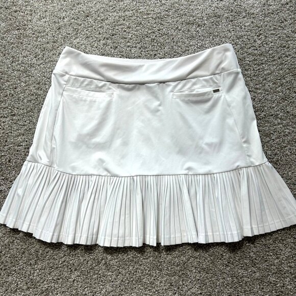 Tail Womens Sz Large White Pleated Tennis Skort With Built-In Shorts - Picture 2 of 6